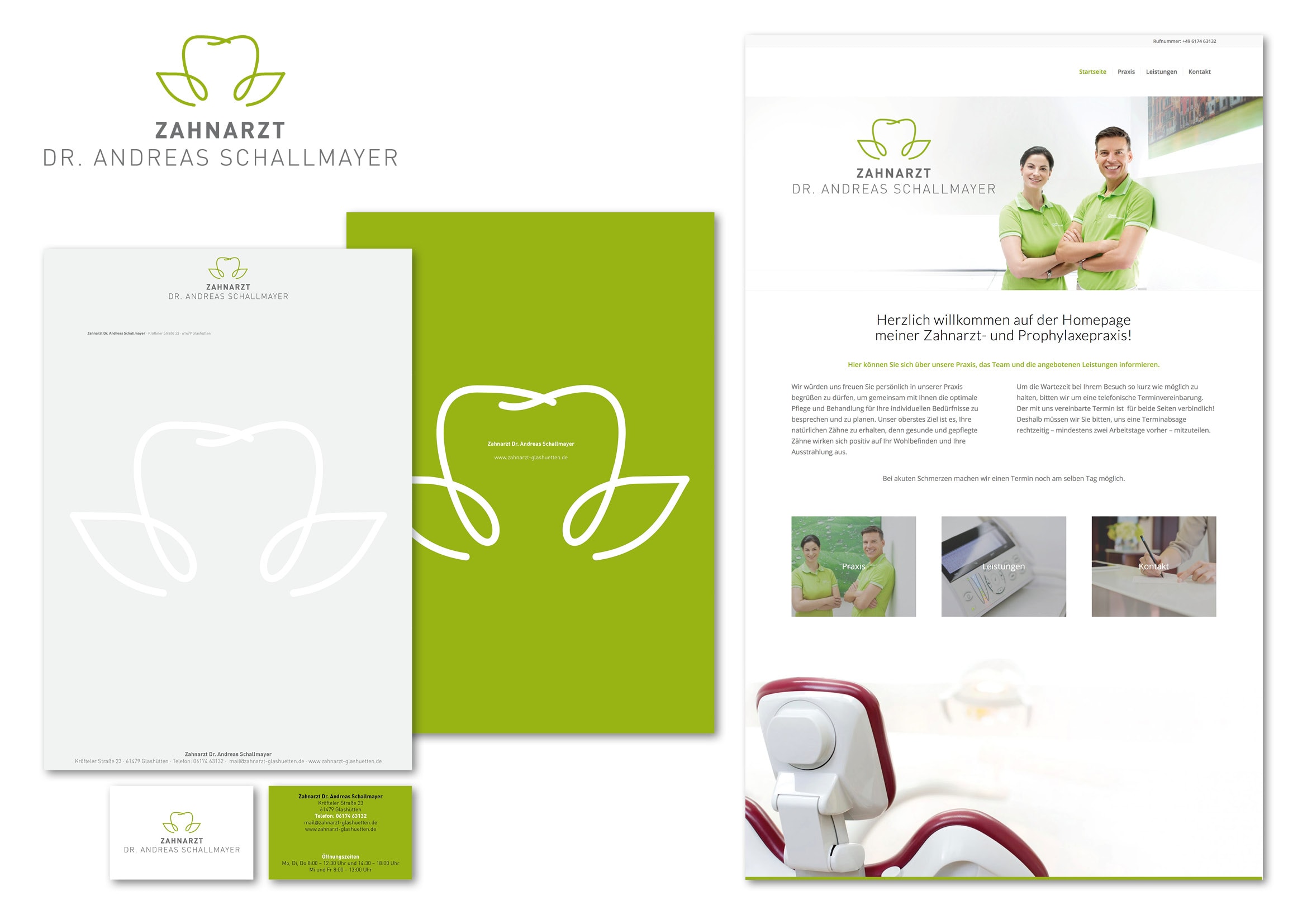 Corporate Design Entwicklung für Zahnarzt