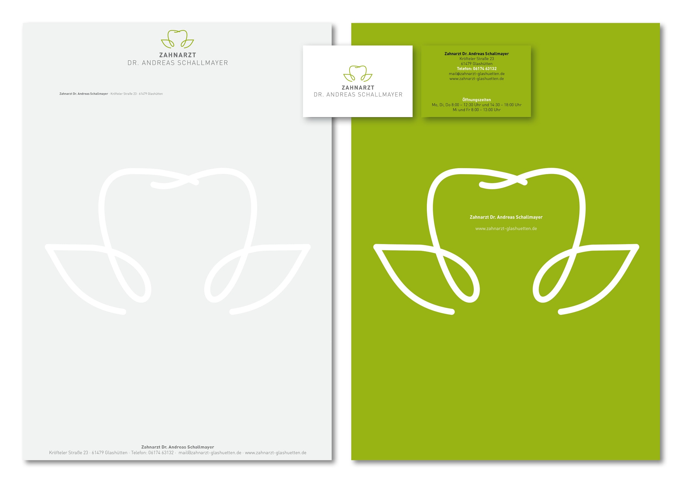 Corporate Design Entwicklung für Zahnarzt