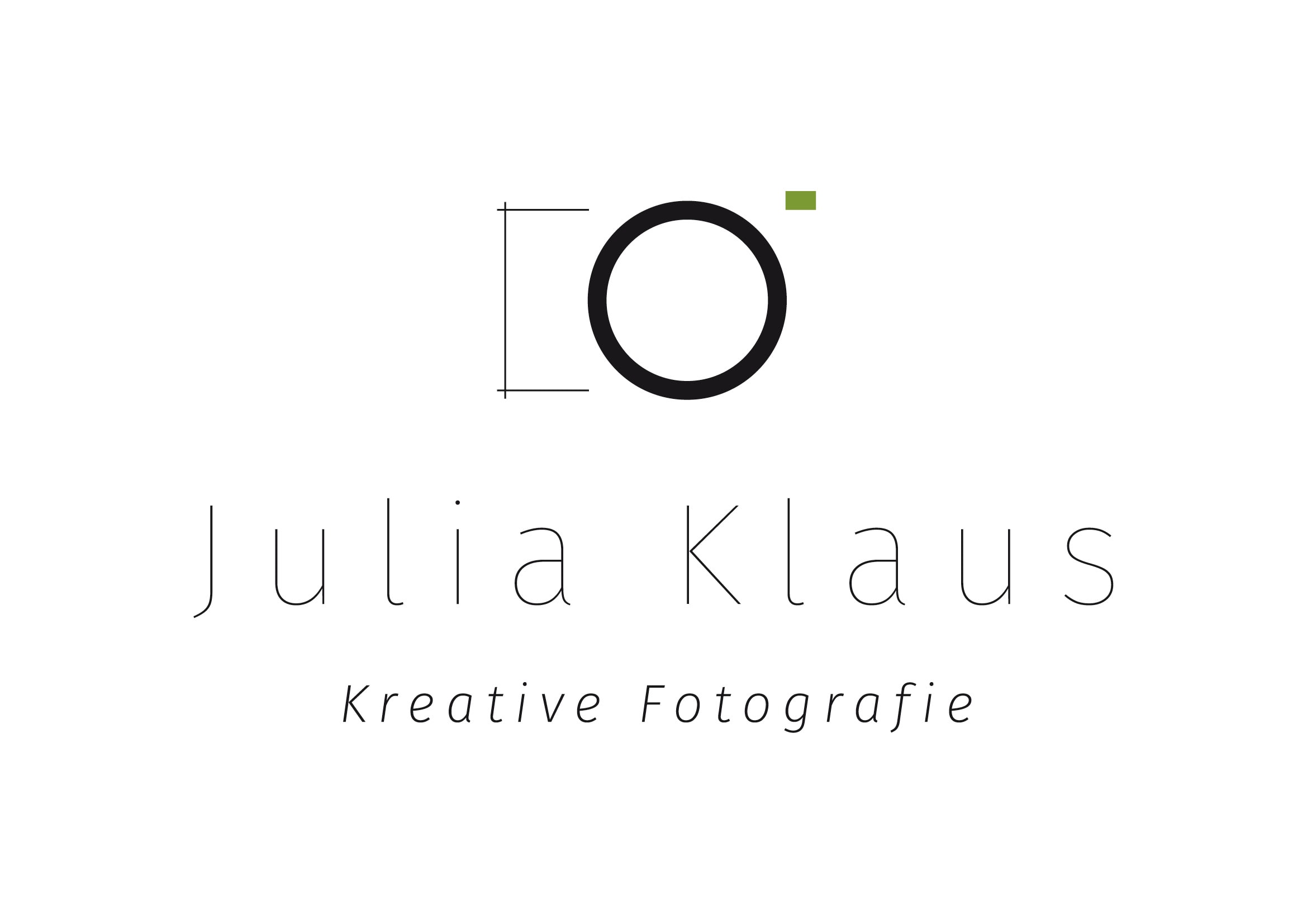 Logoentwicklung für Julia Klaus Fotografie Logo Entwicklung für Fotografen durch Grafik-Designer Ronald Wissler
