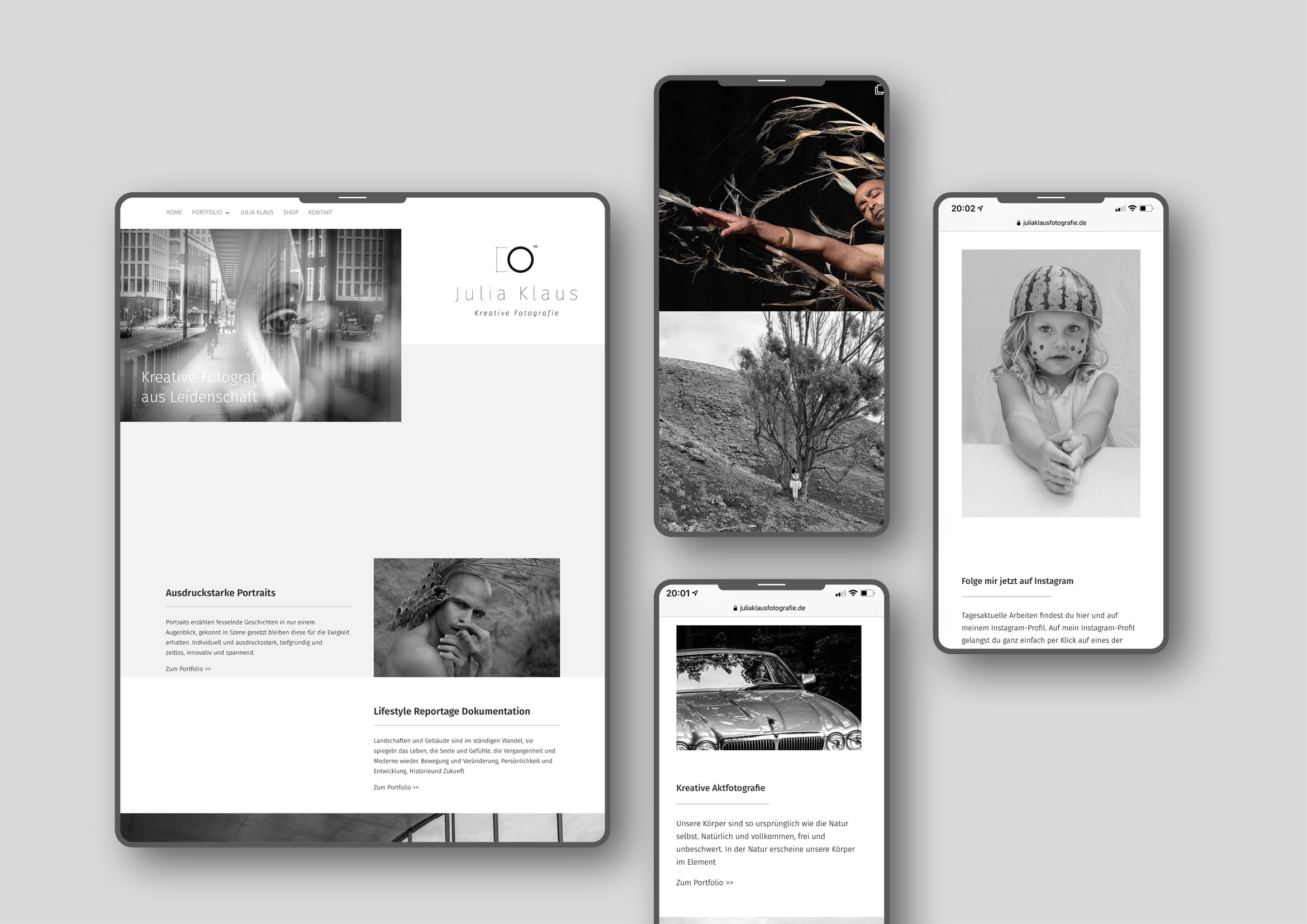 Webdesign und technische Umsetzung Homepage für Fotografin Julia Klaus durch Webdesigner Ronald Wissler Frankfurt Webdesign und technische Umsetzung Homepage für Fotografin Julia Klaus durch Webdesigner Ronald Wissler Frankfurt