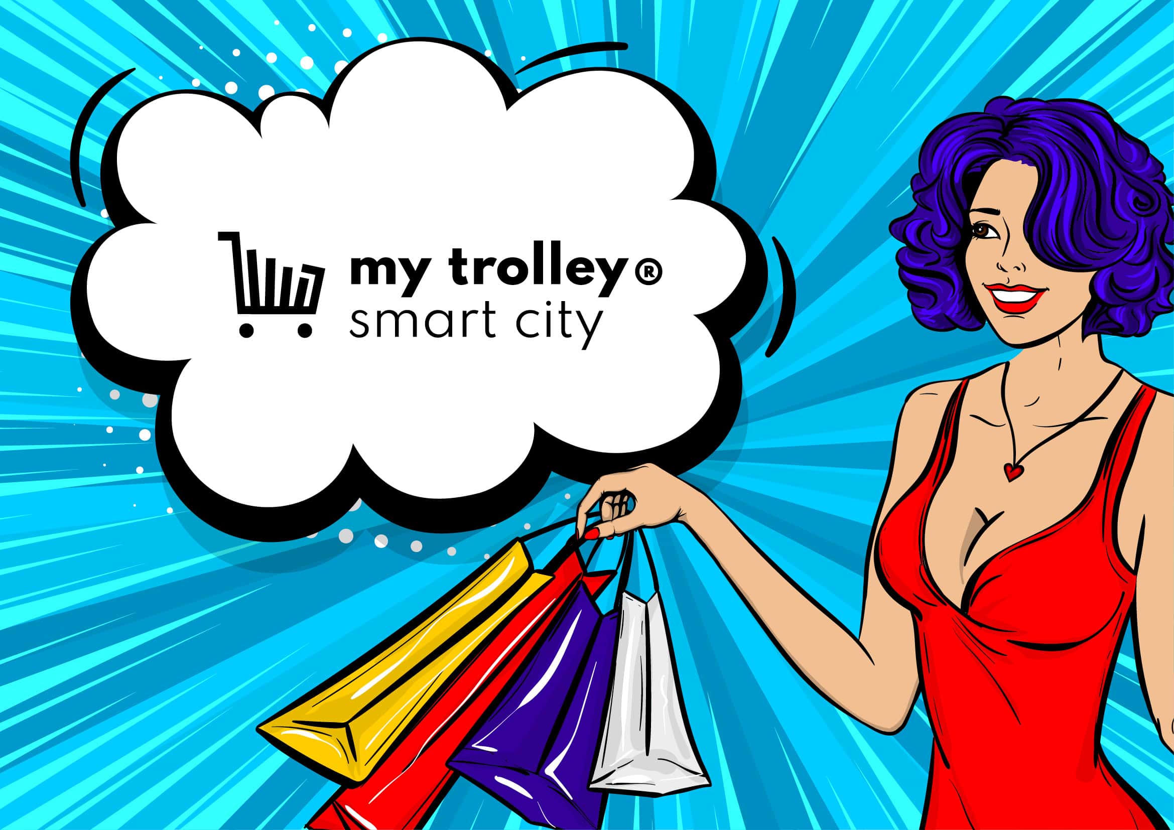 Entwicklung Corporate Design, Webdesign sowie Werbematerialien für my trolley® SmartCityCard