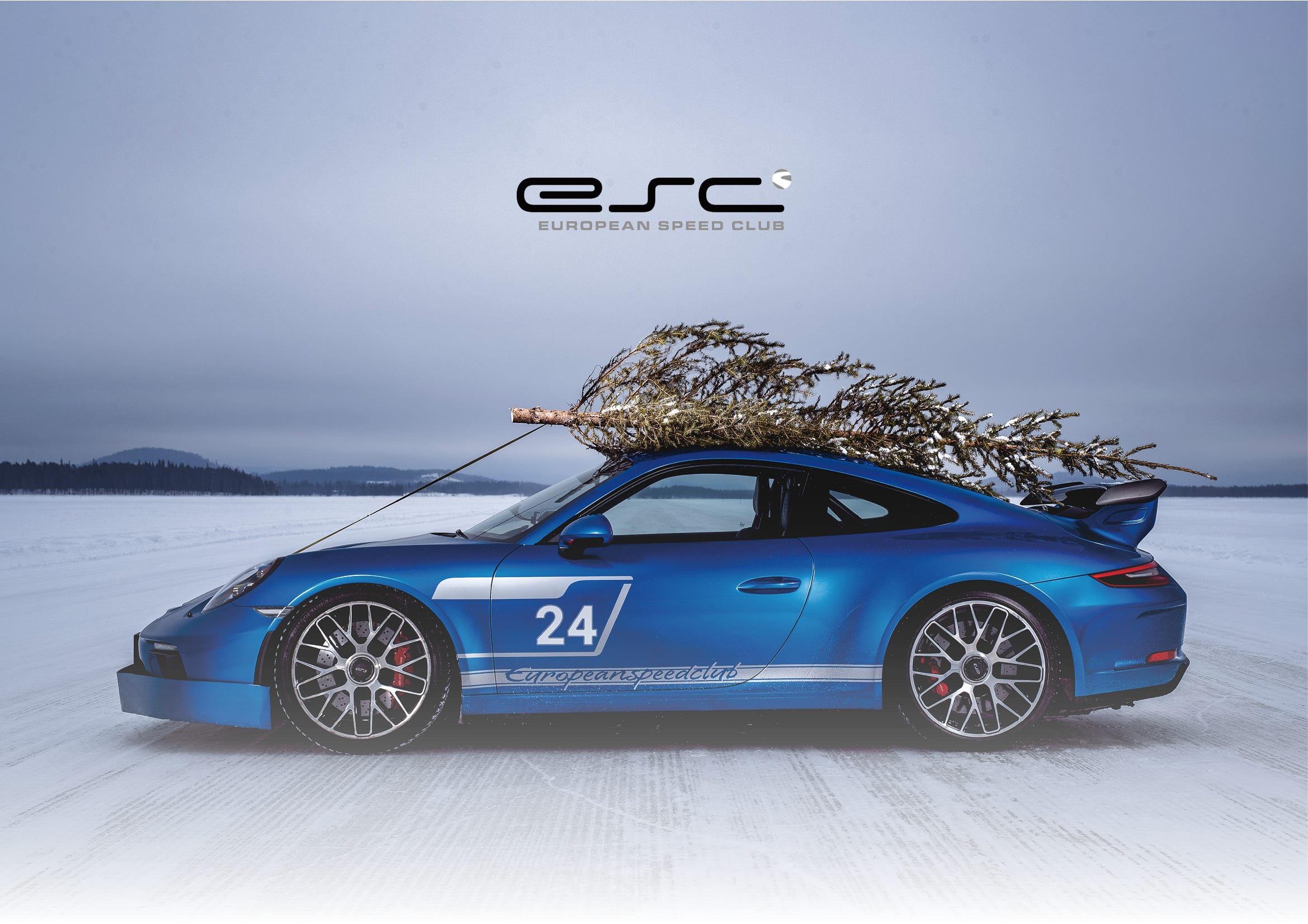 Gestaltung Weihnachtskarte für European Speed Club durch Grafikdesigner Ronald Wissler Frankfurt am Main