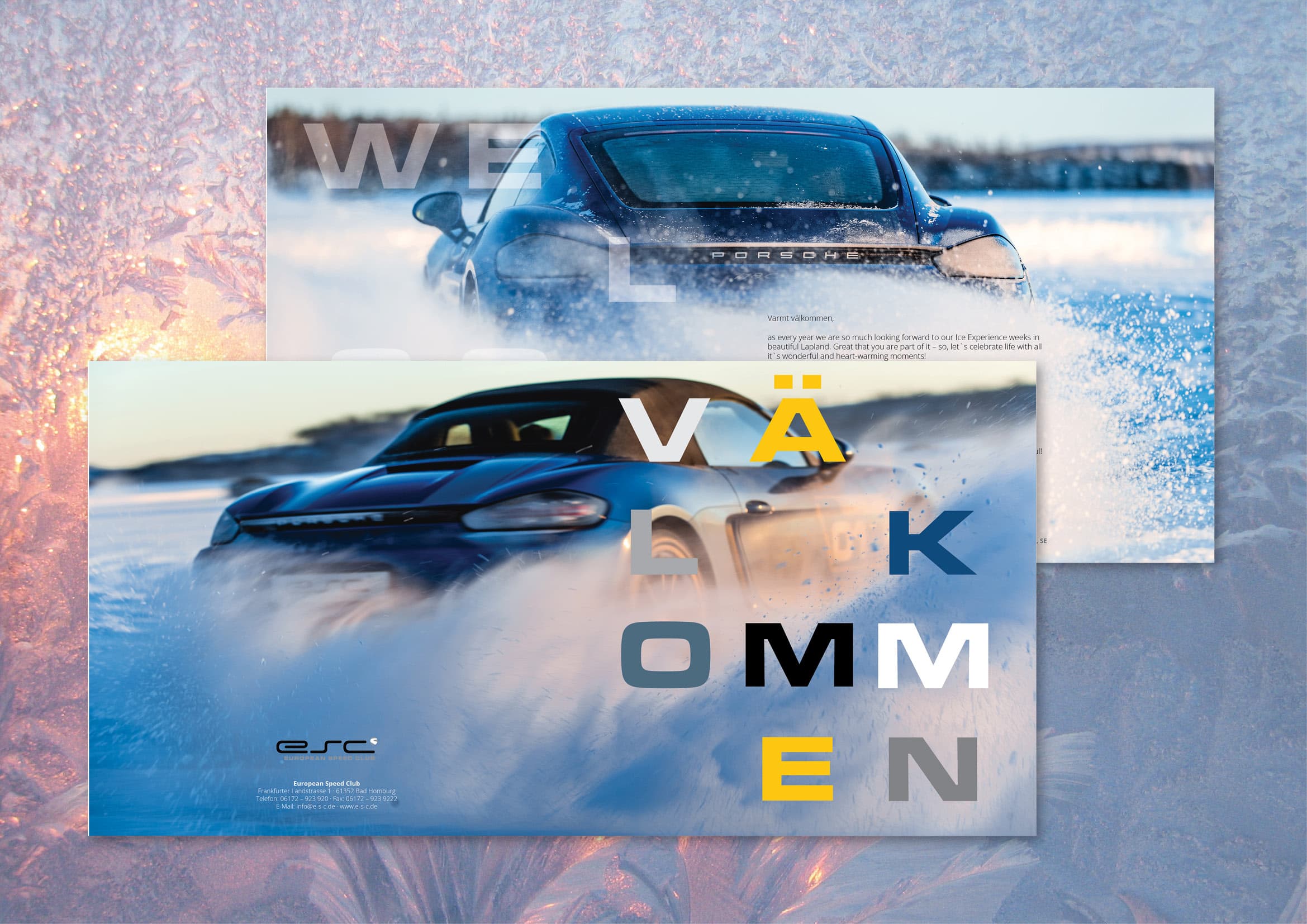 Gestaltung Welcome Card Hotel für European Speed Club Gestaltung Welcome Card Hotel für den European Speed Club durch Grafikdesigner Ronald Wissler Frankfurt am Mai