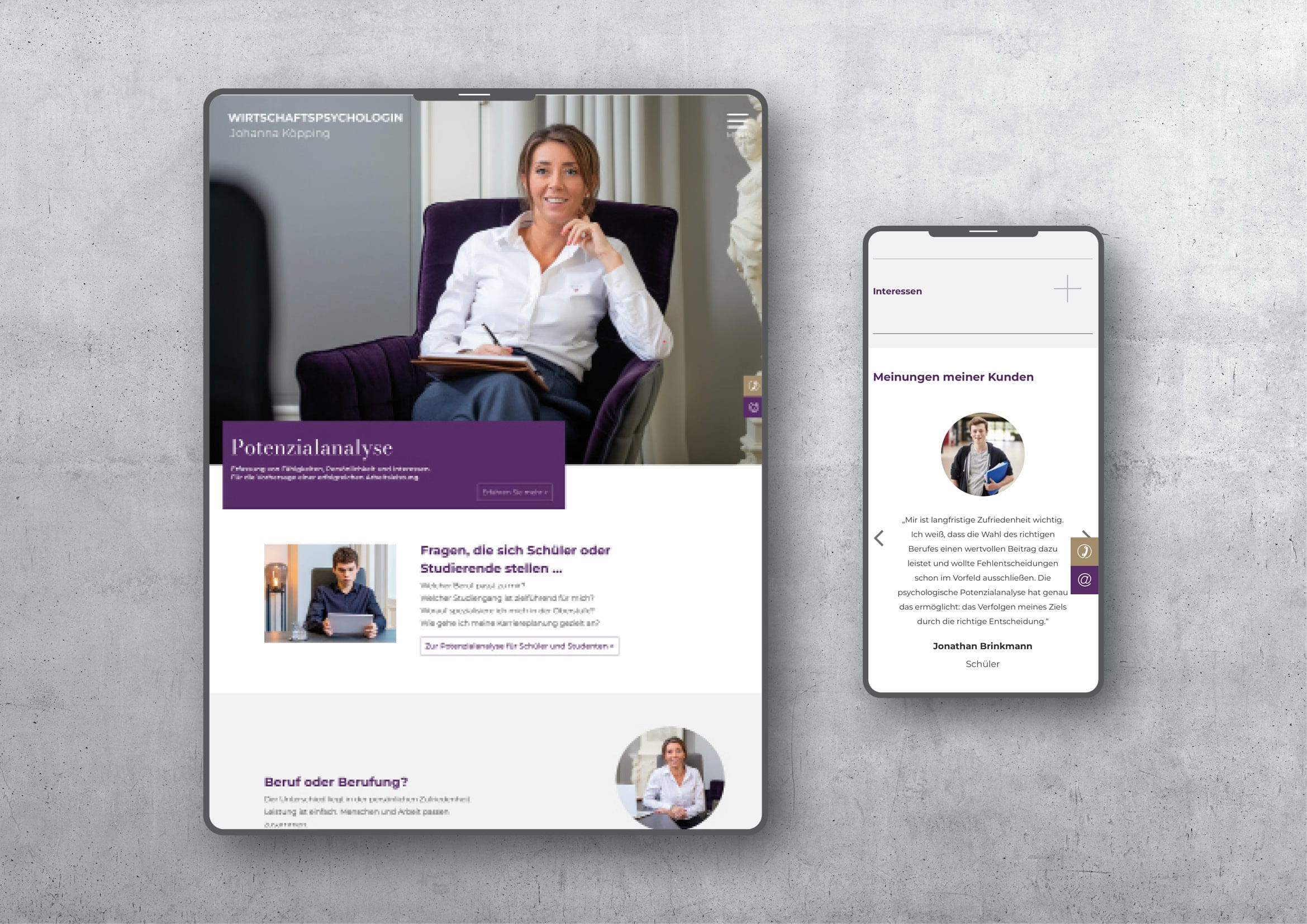 Webdesign_Entwicklung_Psychologin_Johanna_Köpping_02 Webdesign Entwicklung für Wirtschaftspsychologin Johanna Köpping