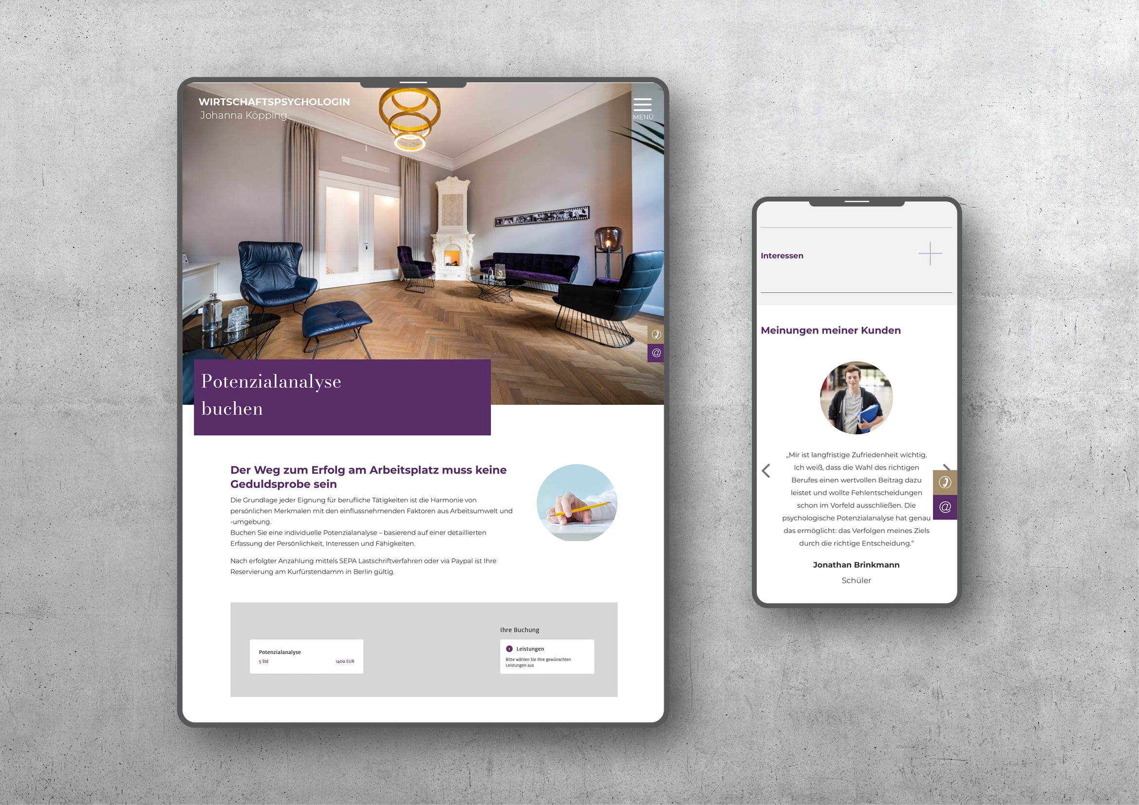 Webdesign_Entwicklung_Psychologin_Johanna_Köpping_04 Webdesign Entwicklung für Wirtschaftspsychologin Johanna Köpping