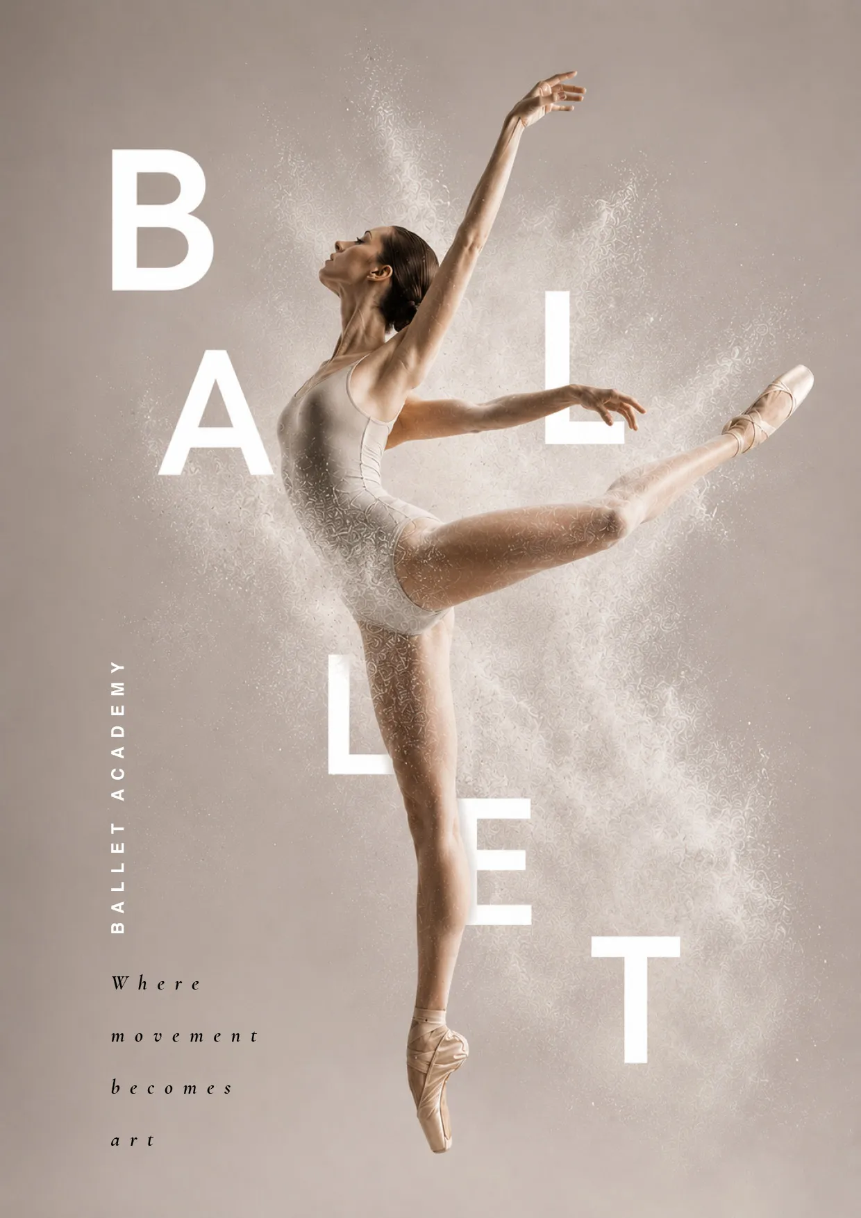 Plakatgestaltung Ballet Academy hoch