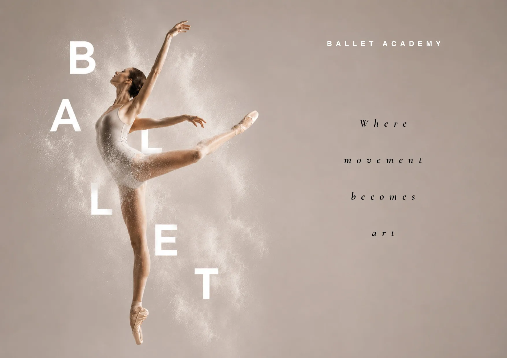 Plakatgestaltung Ballet Academy quer