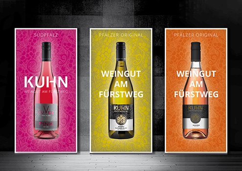 Design Relaunch Weinetiketten und Corporate Design für Weingut am Fürstweg durch Grafikdesigner Ronald Wissler