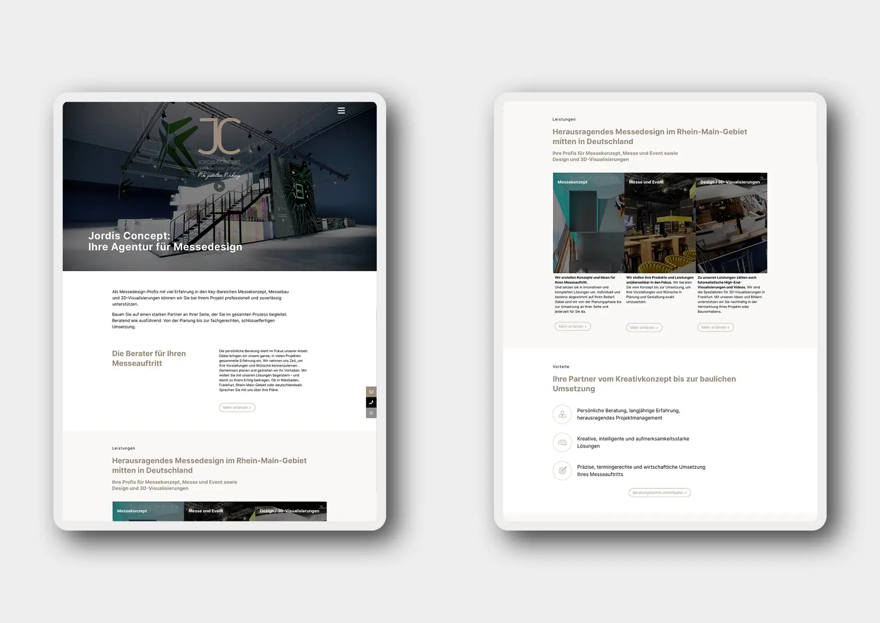 Webdesign-Webentwicklung-Website-Agentur-Messedesign-Messebau-01 Webdesign und Programmierung Website für Messedesign Agentur Jordis Concept durch Webdesigner Ronald Wissler