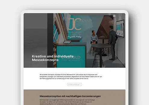 Webdesign und Programmierung Website für Messedesign Agentur Jordis Concept durch Webdesigner Ronald Wissler