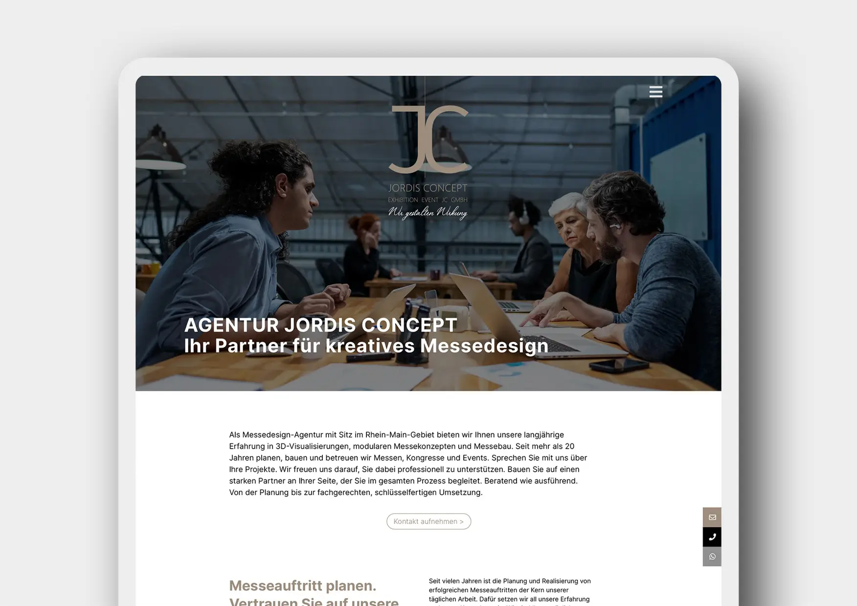 Webdesign-Webentwicklung-Website-Agentur-Messedesign-Messebau-07 Webdesign und Programmierung Website für Messedesign Agentur Jordis Concept durch Webdesigner Ronald Wissler