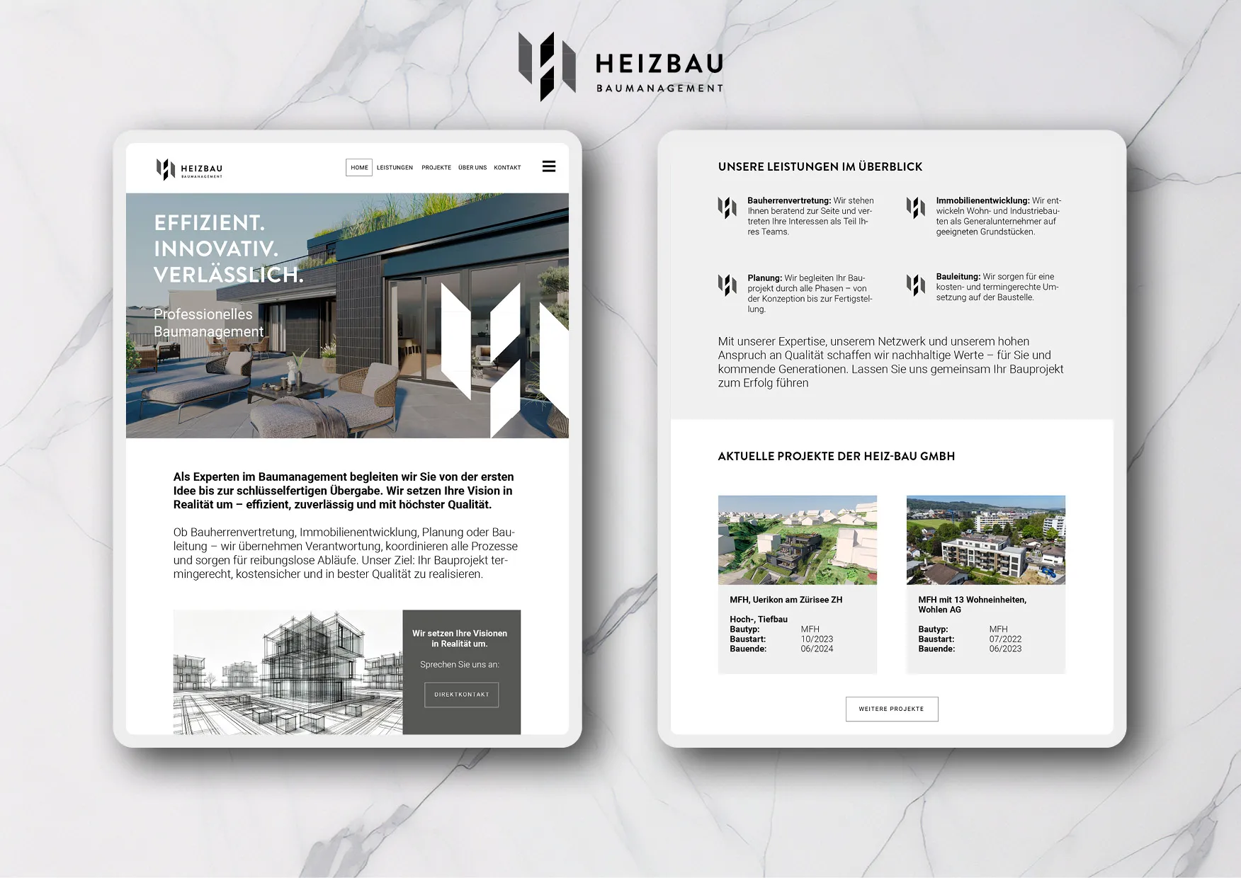 Website-Erstellung-Logodesign-Immoblien-Entwickler-Baumanagement-04 Webdesign und Logodesign für Unternehmen Baumanagement und Immobilienentwicklung durch Webdesigner Ronald Wissler Zürich