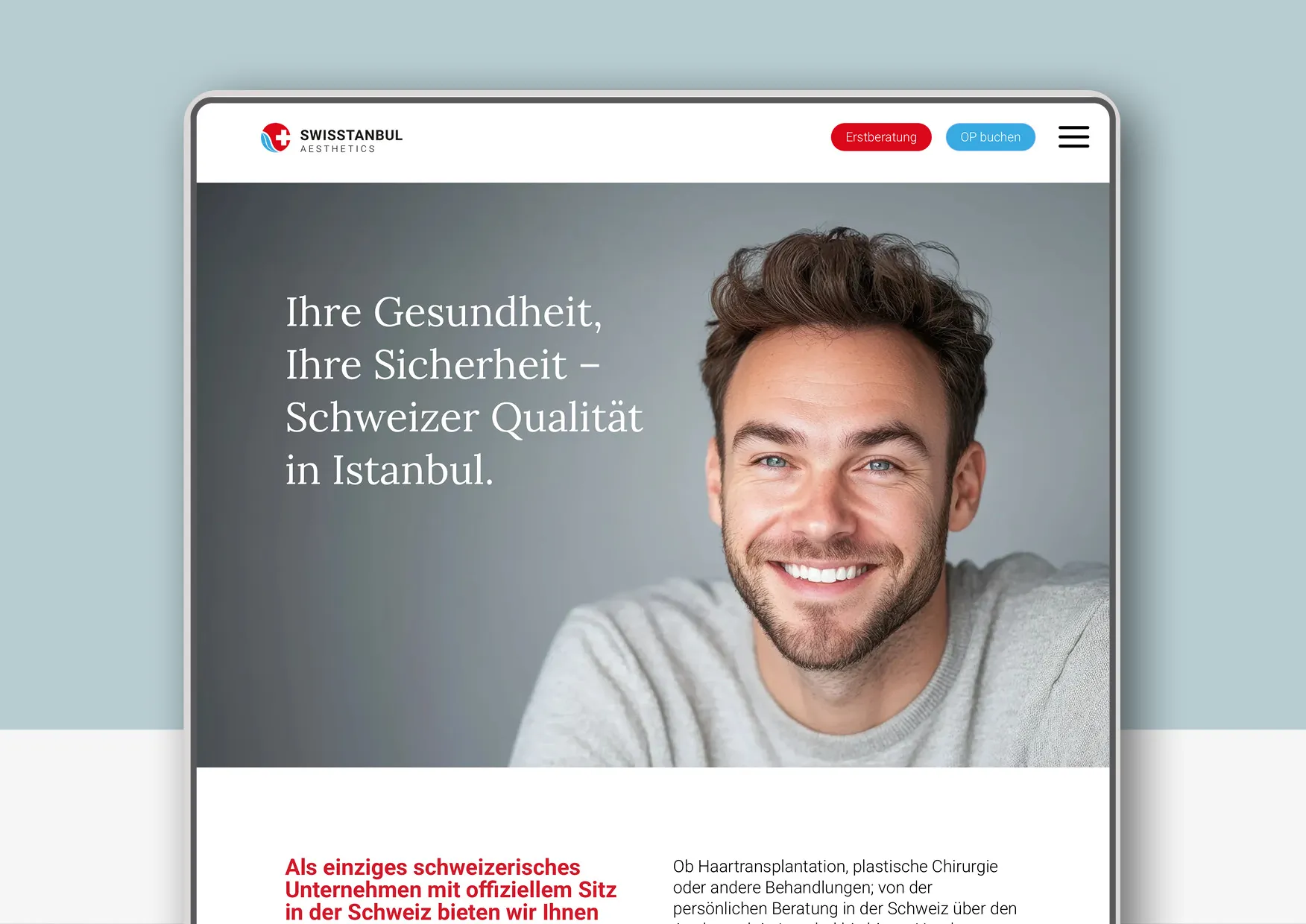 Website-Erstellung-Logodesign-aesthetische-und-plastische-Chirurgie-01 Entwicklung Logo und Website für SWISSANBUL Aesthetics, einem Anbieter von medizinischen Dienstleistungen im Bereich ästhetische und plastische Chirurgie