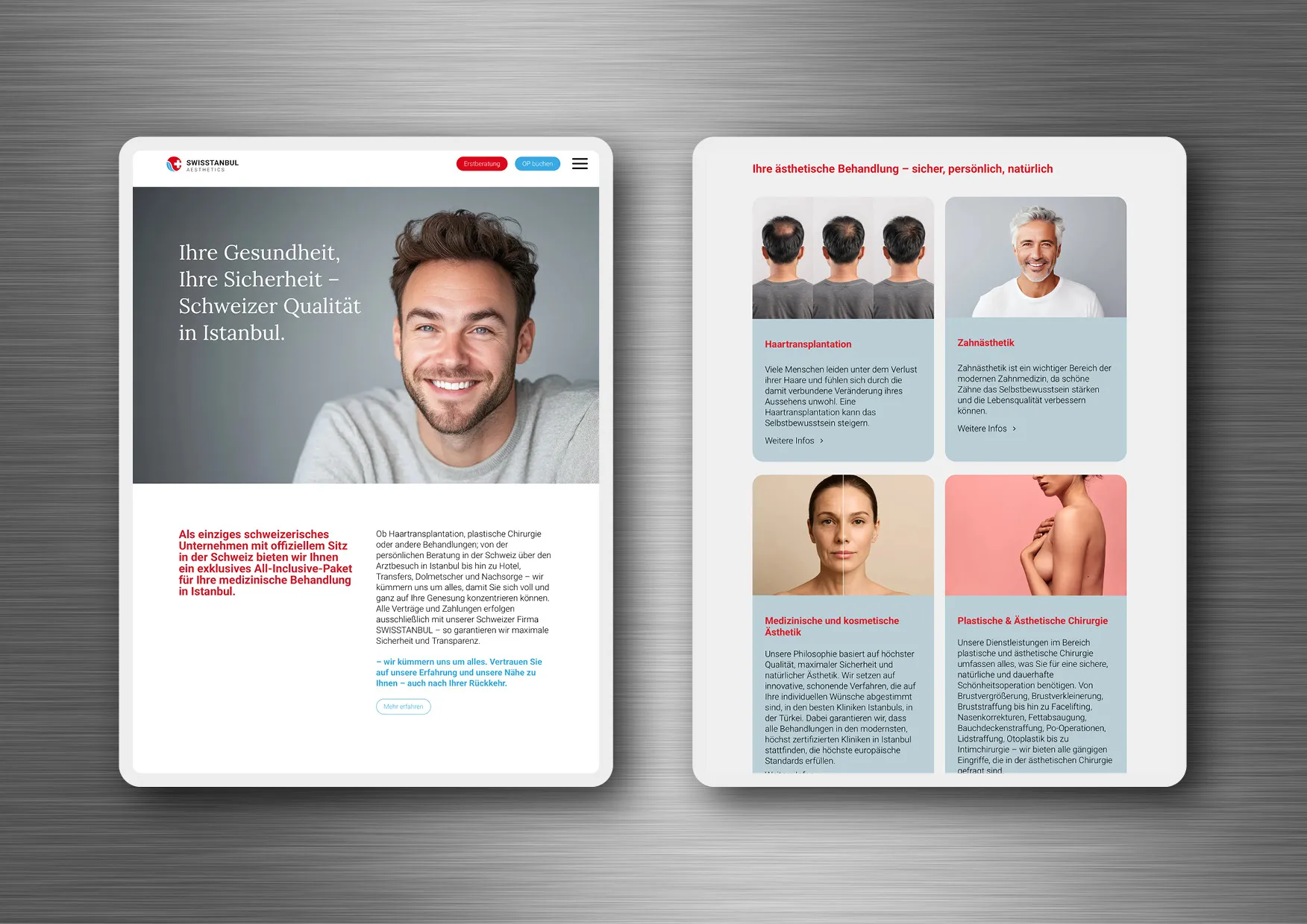 Website-Erstellung-Logodesign-aesthetische-und-plastische-Chirurgie-03 Entwicklung Logo und Website für SWISSANBUL Aesthetics, einem Anbieter von medizinischen Dienstleistungen im Bereich ästhetische und plastische Chirurgie