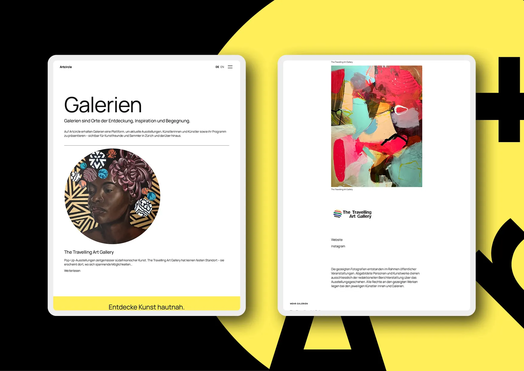 Webdesign als Bühne für Kunst: minimalistisches Designkonzept von Webdesigner Ronald Wissler Zürich
