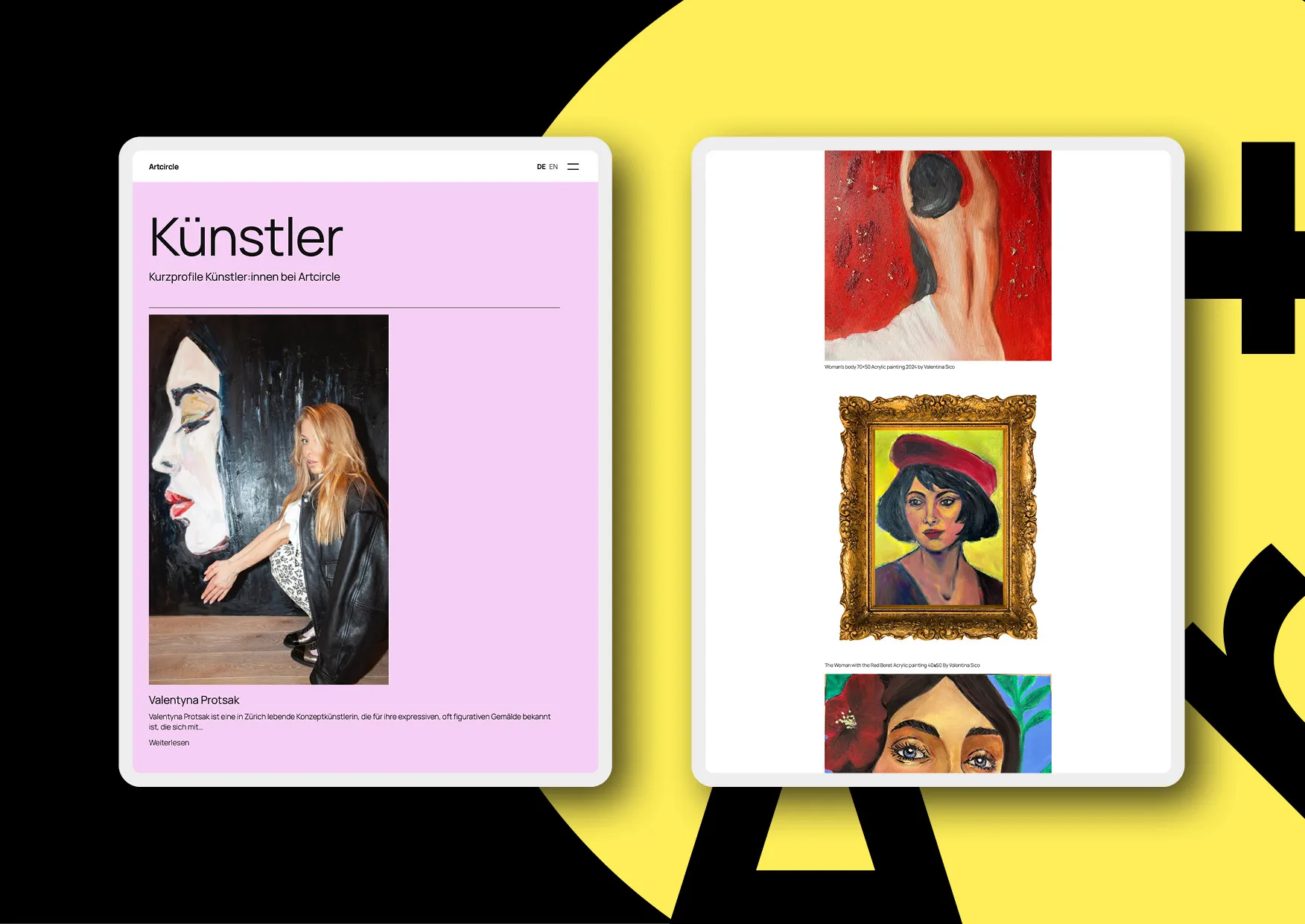 Webdesign als Bühne für Kunst: minimalistisches Designkonzept von Webdesigner Ronald Wissler Zürich