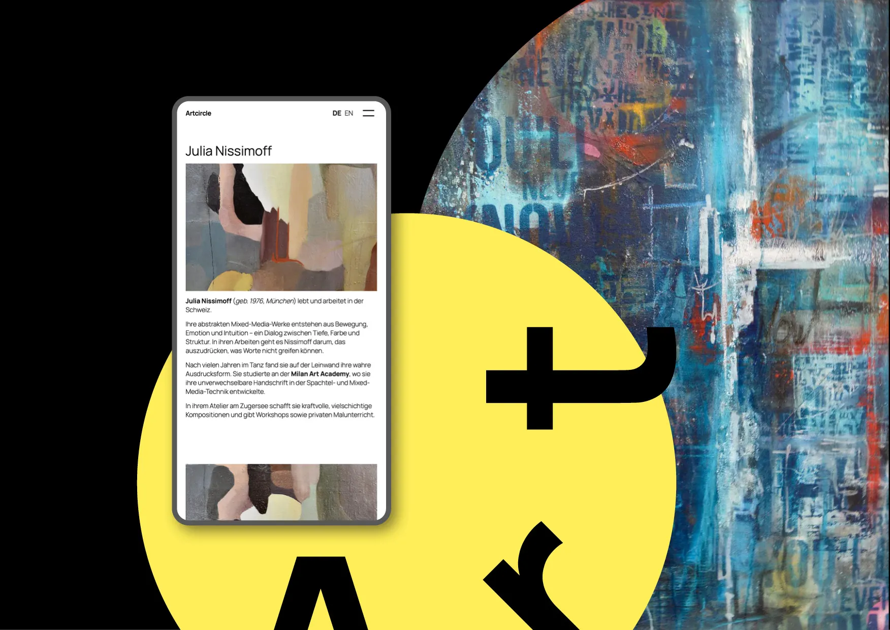 Webdesign als Bühne für Kunst: minimalistisches Designkonzept von Webdesigner Ronald Wissler Zürich