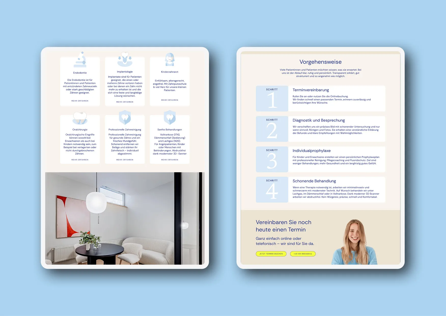 Premium Webdesign moderne Zahnarztpraxis für Kinder und Erwachsene