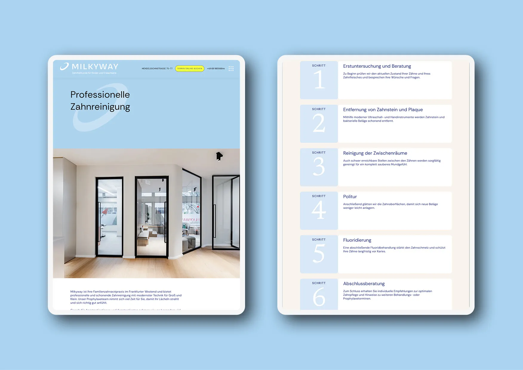 Premium Webdesign moderne Zahnarztpraxis für Kinder und Erwachsene